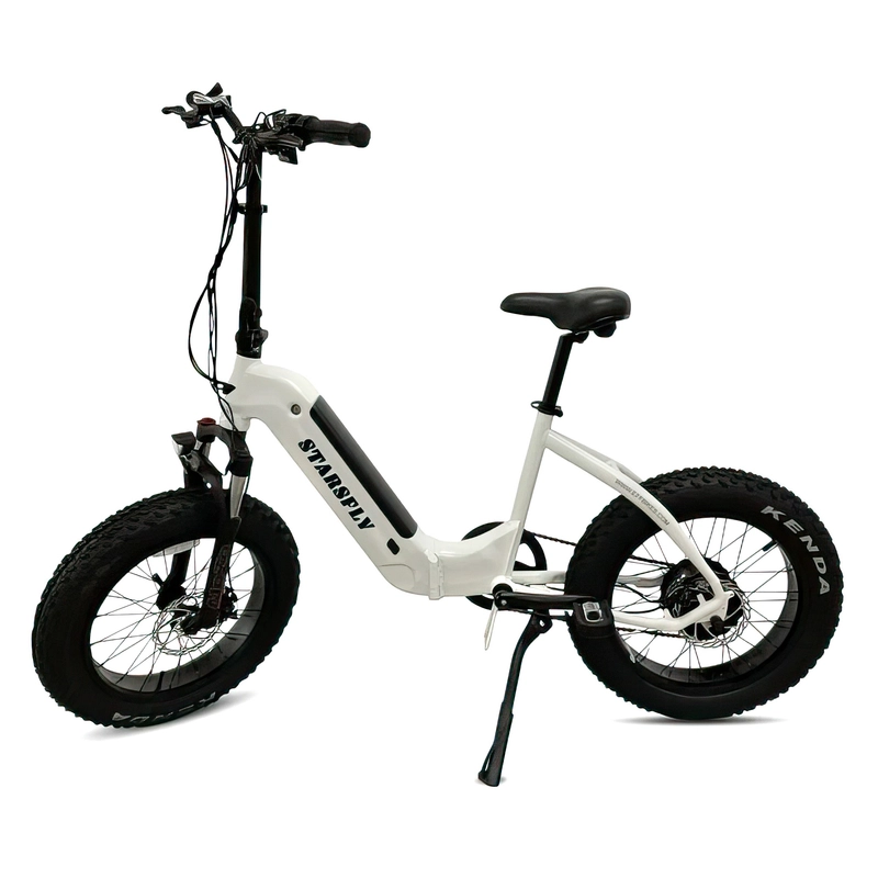 Starsfly Step-Through Elektrofahrrad | 500W (750W Peak) Leistung | 21mph Geschwindigkeit | 13Ah Batterie | 37mi Reichweite | faltbare Fat Tire