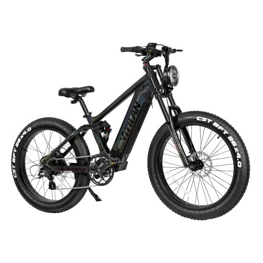 Vitilan T7 Electric Mountain Bike | All-Terrain Performance | 750W (1200W Peak) Power | 28mph Speed | 20Ah Battery | 80mi Range | Full Suspension | Premium Off-Road Transport